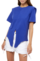 Zelika Cropped Knotted Tee